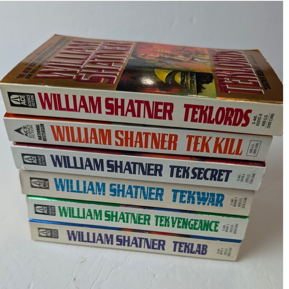 William Shatner TekWar Series 6 Book Lot Ace Science Fiction Paperbacks Sci-Fi